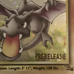 1999 POKEMON FOSSIL 1ST ED-PRERELEASE #1 AERODACTYL-HOLO PSA 7 🔥 👀 New Slab - Image 3