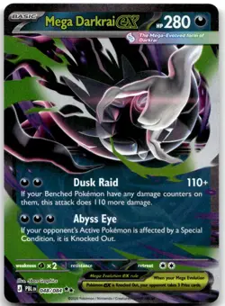 Mega Darkrai ex 048/084 Double Rare Pitch Black Pokemon NM - Image 1