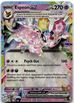 Espeon ex 034/131 Double Rare SV: Prismatic Evolutions Pokemon NM - Image 1
