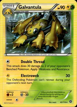 Galvantula 42/114 Rare Steam Siege Pokemon Lightly Played - Image 1