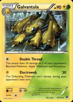 Galvantula 42/114 Rare Steam Siege Pokemon Lightly Played - Image 1