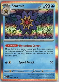 STARMIE 121/165 RARE 151 POKEMON HOLO - Image 1