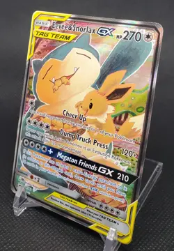 Eevee & Snorlax GX SM169 Sm Black Star Promo Pokemon Holo NM - Image 2