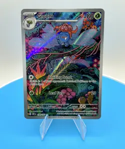 Pokemon Gloom 198/197 SV03 Obsidian Flames Illustration Rare Eng 2023 Holo IR - Image 1