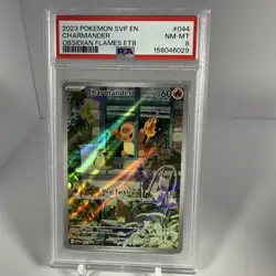 Pokemon Charmander Obsidian Flames ETB Promo SVP EN 044 PSA 8 NM-MT - Image 1