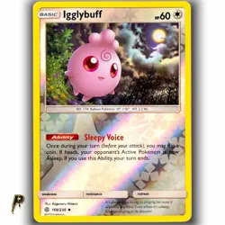Pokemon Sun & Moon Cosmic Eclipse Igglybuff 168/236 Reverse Holo Uncommon NM - Image 1
