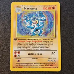 Pokemon Machamp Base Set 8/102 Holo 1st Edition Holo Rare - Image 1