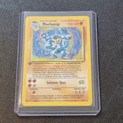 Pokemon Machamp Base Set 8/102 Holo 1st Edition Holo Rare - Image 2
