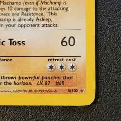 Pokemon Machamp Base Set 8/102 Holo 1st Edition Holo Rare - Image 3