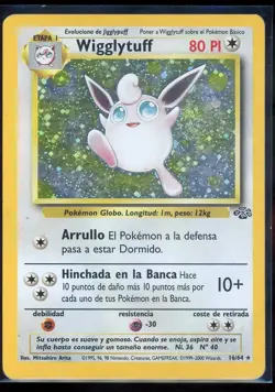 Wizards of the Coast Pokemon Wigglytuff 16/64 Jungle Holo Rare 80 HP Spanish - Image 1