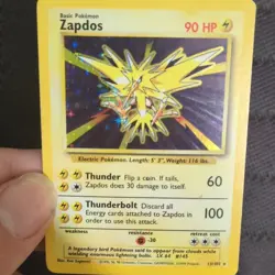 1999 Zapdos 16/102 Base Set Holo Rare Unlimited pokemon Vintage - Image 2