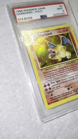 1999 Pokemon Charizard Holo #4 PSA 9 Mint Trading Card - Image 2