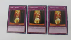 3x LUCKY CHANCE TRAP CARD OP07-EN024 UNLIMITED COMMON YUGIOH PACK FRESH - Image 1