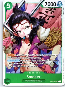 Smoker (030) OP10-030 Super Rare Royal Blood One Piece Foil NM - Image 1