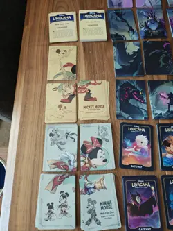 Disney Lorcana Lot Of Art Puzzle Lore Story Ursula Cards - Image 2