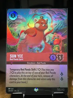 Disney Lorcana Sun Yee - Red Panda Spirit Epic Foil Holo 218/207 - Image 1