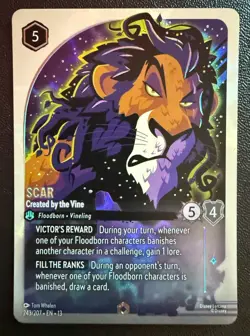Disney Lorcana Attack Of The Vine! Scar Created by the Vine ENCHANTED 243/207 - Image 1