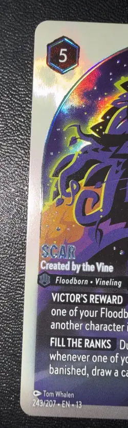 Disney Lorcana Attack Of The Vine! Scar Created by the Vine ENCHANTED 243/207 - Image 5