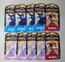 Disney Lorcana The First Chapter Sleeved Booster Pack Lot Of 10 Brand New - Image 1