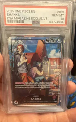Shanks (2025 PSA Magazine Promo) OP09-001 One Piece Promotion Cards Foil - Image 1