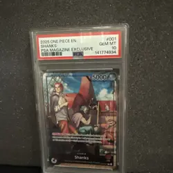 Shanks (2025 PSA Magazine Promo) OP09-001 One Piece Promotion Cards Foil - Image 2