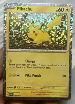 McDonald's Pikachu 2025 Happy Meal Promo Card Holo 2/15 NM Condition - Image 1