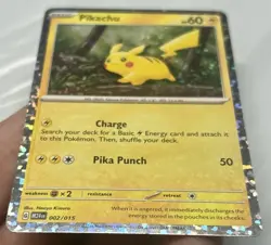 McDonald's Pikachu 2025 Happy Meal Promo Card Holo 2/15 NM Condition - Image 2