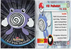 Poliwhirl Foil #61 Topps Trading Cards Series 1 Pokemon NM - Image 1