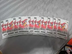 One Piece Card Game x Round1 Promo Packs - English - 10 Sealed Packs - In Hand - Image 1