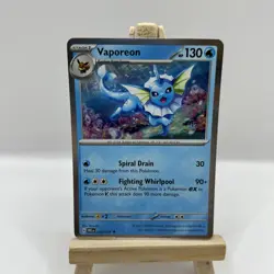 Pokemon TCG Vaporeon Holo Rare 022/131 Prismatic Evolutions Card - Pack fresh - Image 1