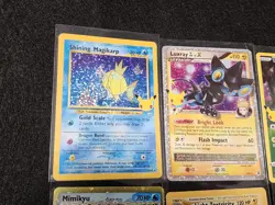 Pokemon Celebrations Shining Magikarp Luxray Pikachu Mimikyu Groudon 10 card lot - Image 2