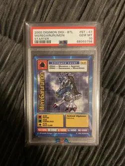 Gabumon Garurumon Weregarumon PSA 10 Set Digimon Starter 2000 Bandai Card TCG - Image 4