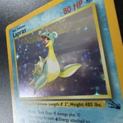 Pokemon TCG Lapras Fossil Holo Rare Card 10/62 NM - Image 3
