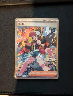 Hilda SIR 171/086 White Flare Pokemon Card TCG Scarlet & Violet English NM - Image 1
