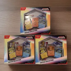 Pokemon Prismatic Evolutions Poster Collection Factory Sealed (LOT OF 3) - Image 1