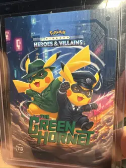 Green Hornet (Pikachu) #T13 Window Holo - Heros & Villains Flash Edition Pokemon - Image 2