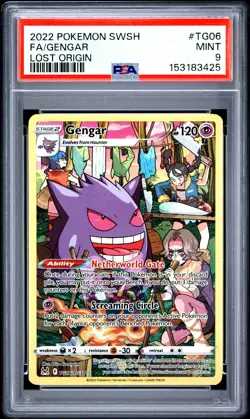 PSA 9 Gengar TG06/TG30 Lost Origin Full Art Holo Pokemon Card - Mint - Image 1