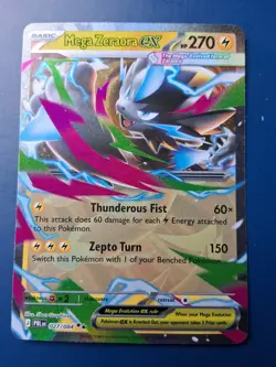 Pokemon TCG Mega Zeraora ex 027/084 Me05: Pitch Black Holo Rare - Image 1