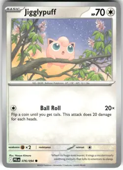 Jigglypuff 076/094 Common Phantasmal Flames Pokemon Near Mint - Image 1