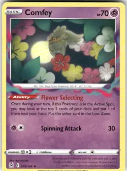 Comfey 079/196 Rare Lost Origin Pokemon Lightly Played - Image 1