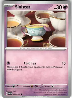 Sinistea 097/197 Common Obsidian Flames Pokemon Lightly Played - Image 1