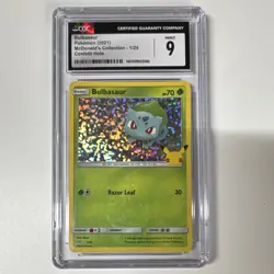 Pokemon TCG Bulbasaur 001/025 McDonald's 25th Anniversary Holo Promo EN CGC 9 - Image 1