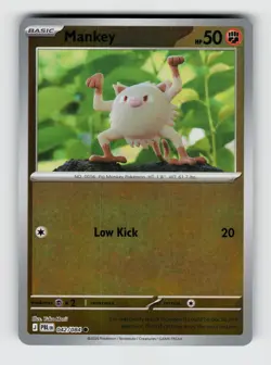 Mankey 042/084 Reverse Holo Common Pitch Black Pokemon 2026 Near Mint - Image 1