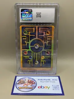 Pokemon 2000 Ancient Mew CGC 9 Miscut + Pikachu V Play! CGC 9 Misaligned Texture - Image 2