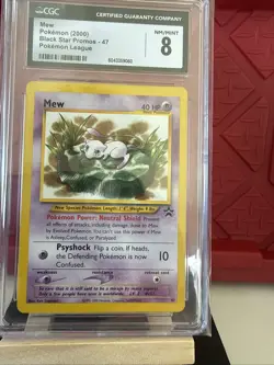 2000 Pokemon League Mew Black Star Promo BSP #47 CGC 8! - Image 2