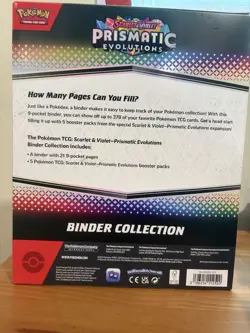 Pokemon TCG SV8.5 Prismatic Evolutions Binder Collection Box Factory Sealed - Image 2