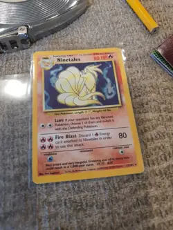 Pokemon TCG Ninetales Base Set 12/102 Holo Unlimited Rare Heavy Play HP - Image 1