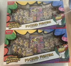 Pokemon TCG Sealed Ascended Heroes Focused Fighters Premium Collection X2 - Image 1