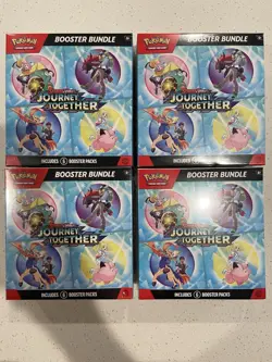 (4) Pokemon TCG Scarlet & Violet Journey Together Booster Bundle FACTORY SEALED - Image 1
