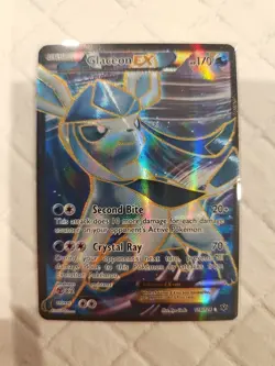Pokemon TCG Glaceon EX Full Art Card 116/124 2016 XY Fates Collide - Image 1